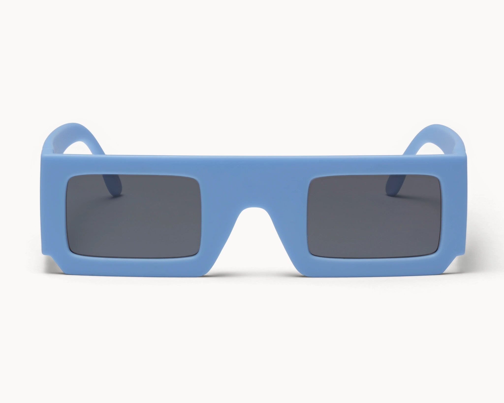 3D Nordic - blaue Retro-Oversized-Sonnenbrille von VIDAR EYEWEAR - inspiriert von den ikonischen 3D-IMAX-Brillen - aus nachhaltigen Materialien - Frontansicht.