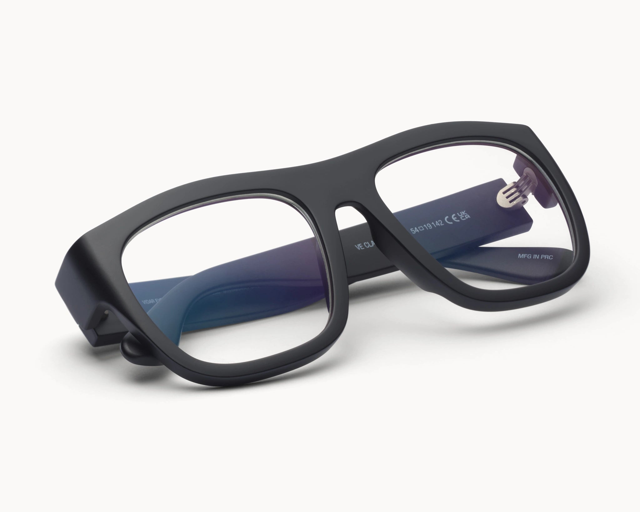 Bærekraftige Classic Ample oversized sorte briller fra VIDAR EYEWEAR med klare glass