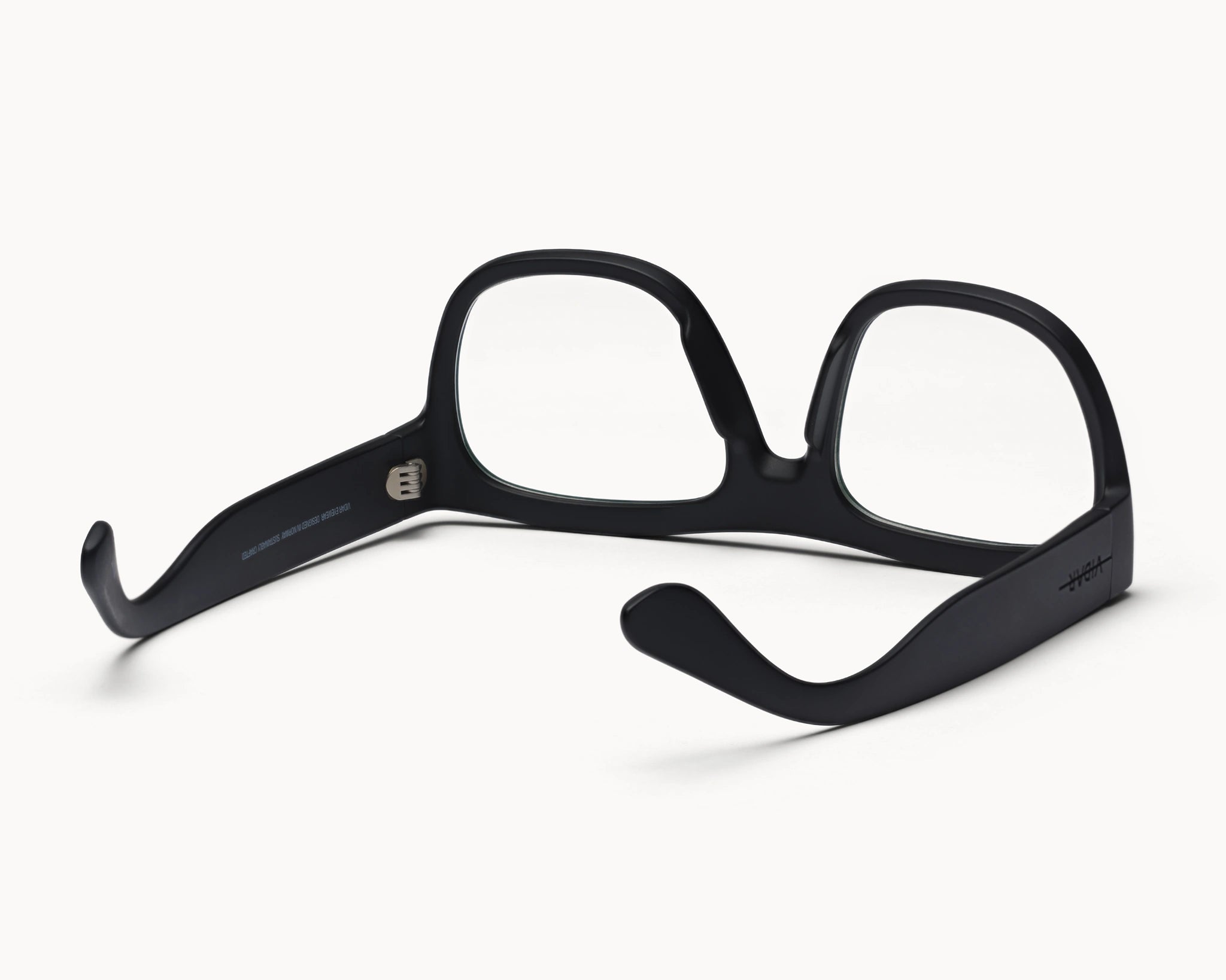 Bærekraftige Classic Ample oversized sorte briller fra VIDAR EYEWEAR med klare glass