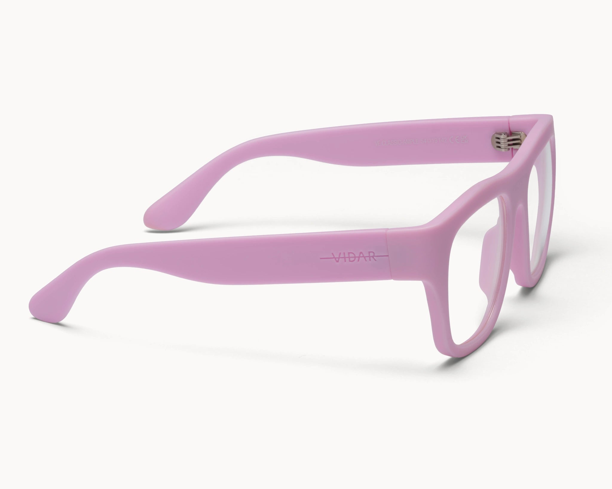 Bærekraftige Classic Ample oversized rosa briller fra VIDAR EYEWEAR med klare glass
