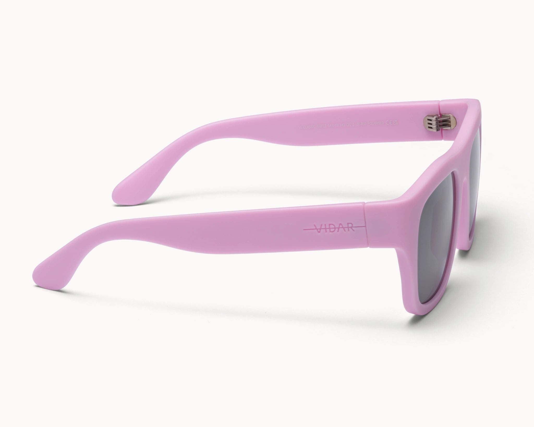 Bærekraftige Classic Ample oversized rosa solbriller fra VIDAR EYEWEAR med grå glass