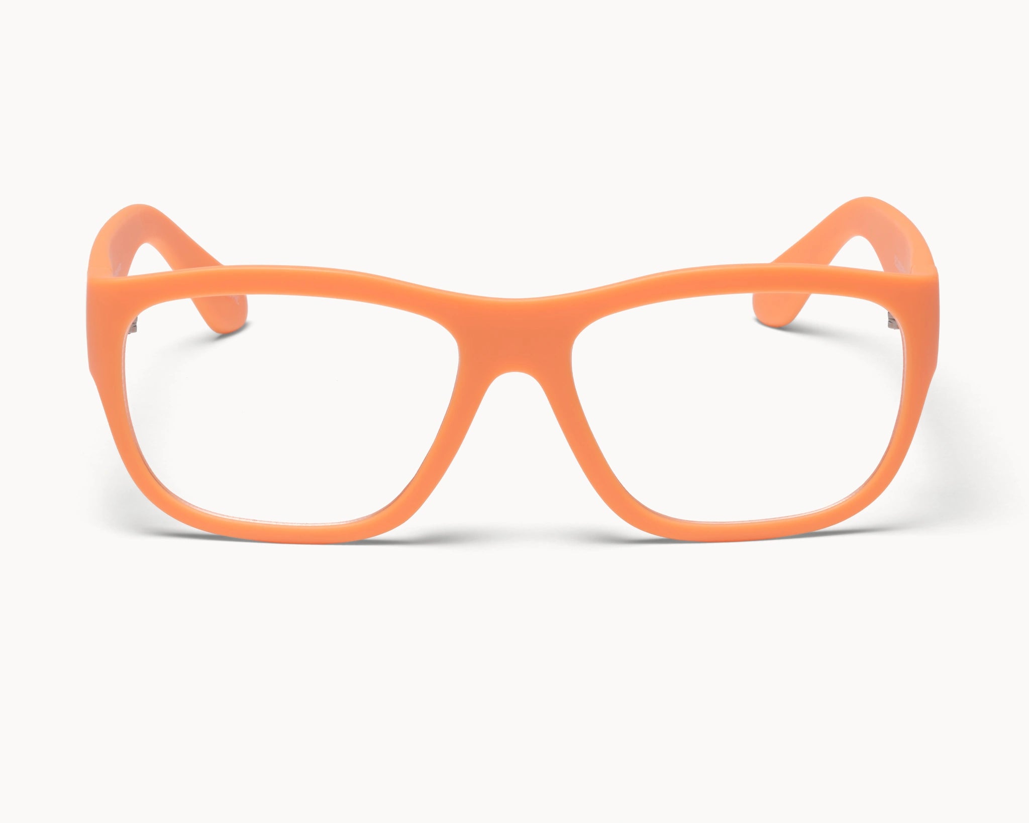 Anspruchsvolle und nachhaltige Classic Petit Brille von VIDAR EYEWEAR in Orange med klaren Gläsern