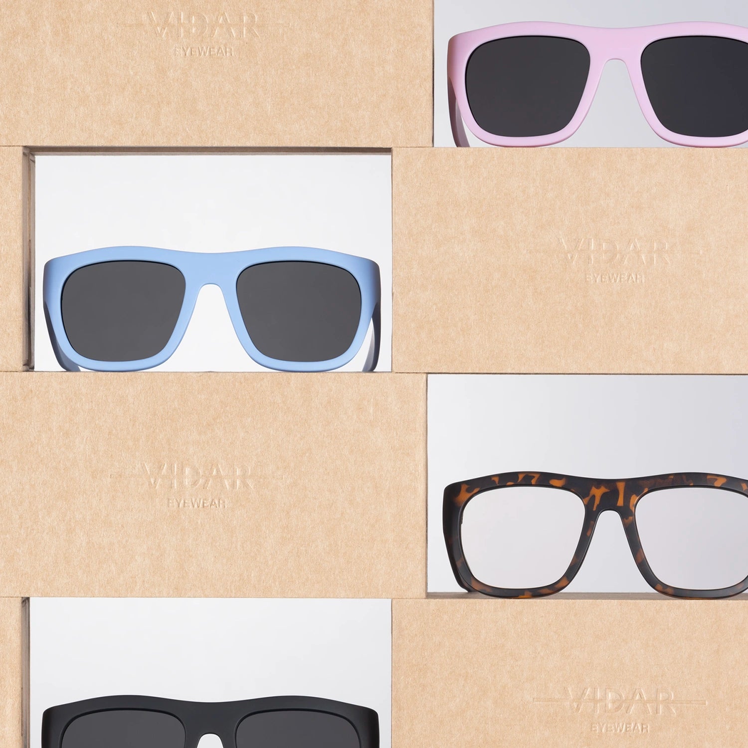  oversized eyewear frames in refined hues by VIDAR EYEWEAR.