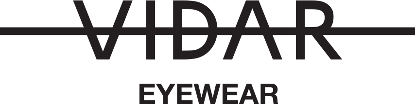 Offisiell VIDAR EYEWEAR merkevarelogo.
