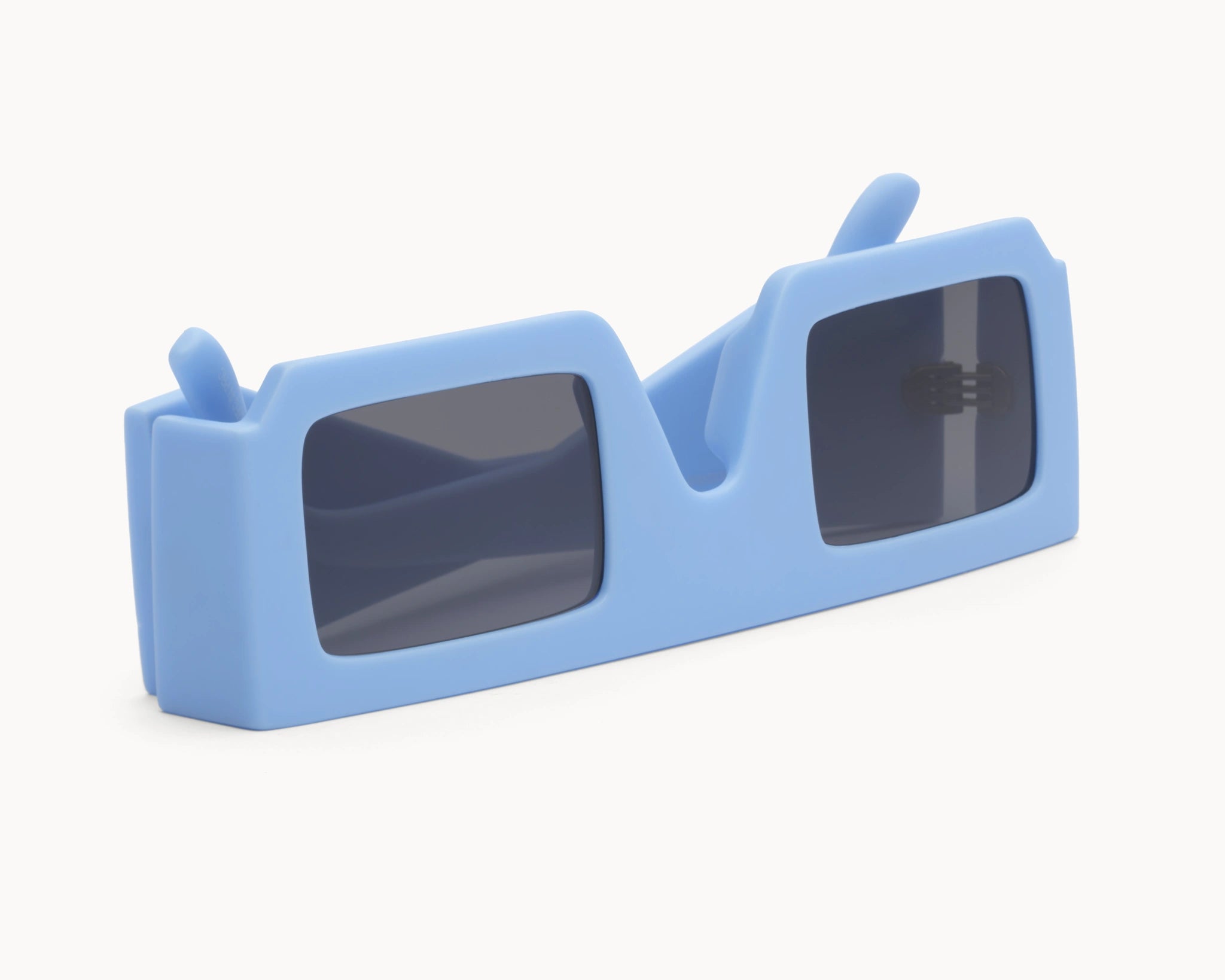 3D Nordic - blå retro oversized solbriller fra VIDAR EYEWEAR inspirert av ikoniske 3D-IMAX i bærekraftige materialer - sett ovenfra.