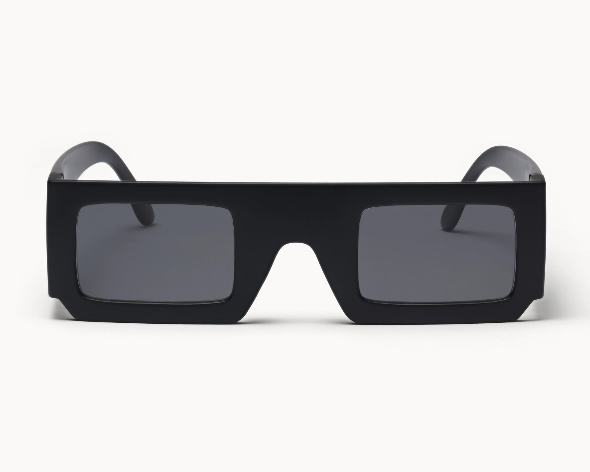 3D Nordic - svarte retro oversized solbriller fra VIDAR EYEWEAR inspirert av ikoniske 3D-IMAX i bærekraftige materialer - sett forfra.