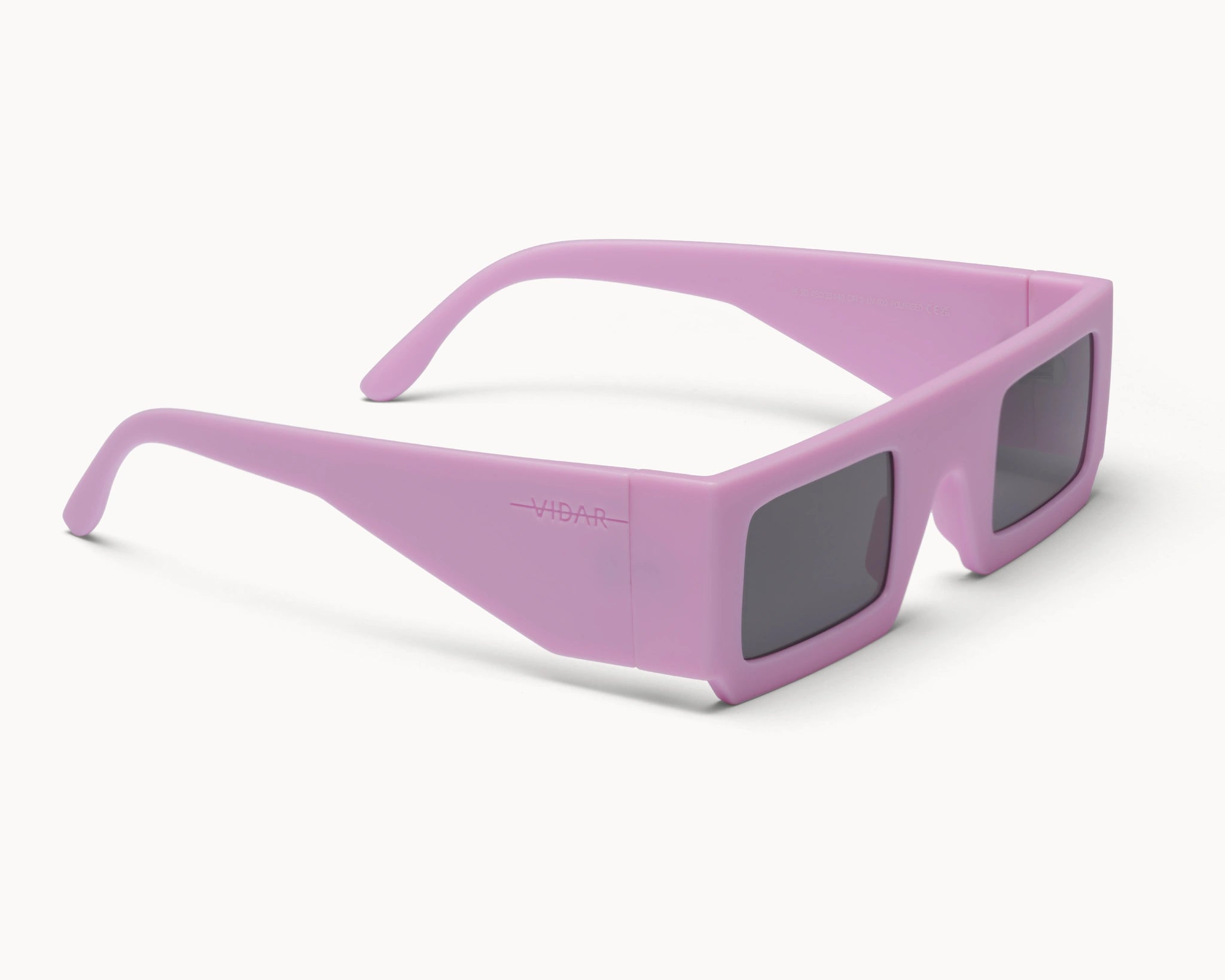 3D Nordic - rosa retro oversized solbriller fra VIDAR EYEWEAR inspirert av den ikoniske 3D-IMAX - laget av bærekraftige materialer - sidevisning.