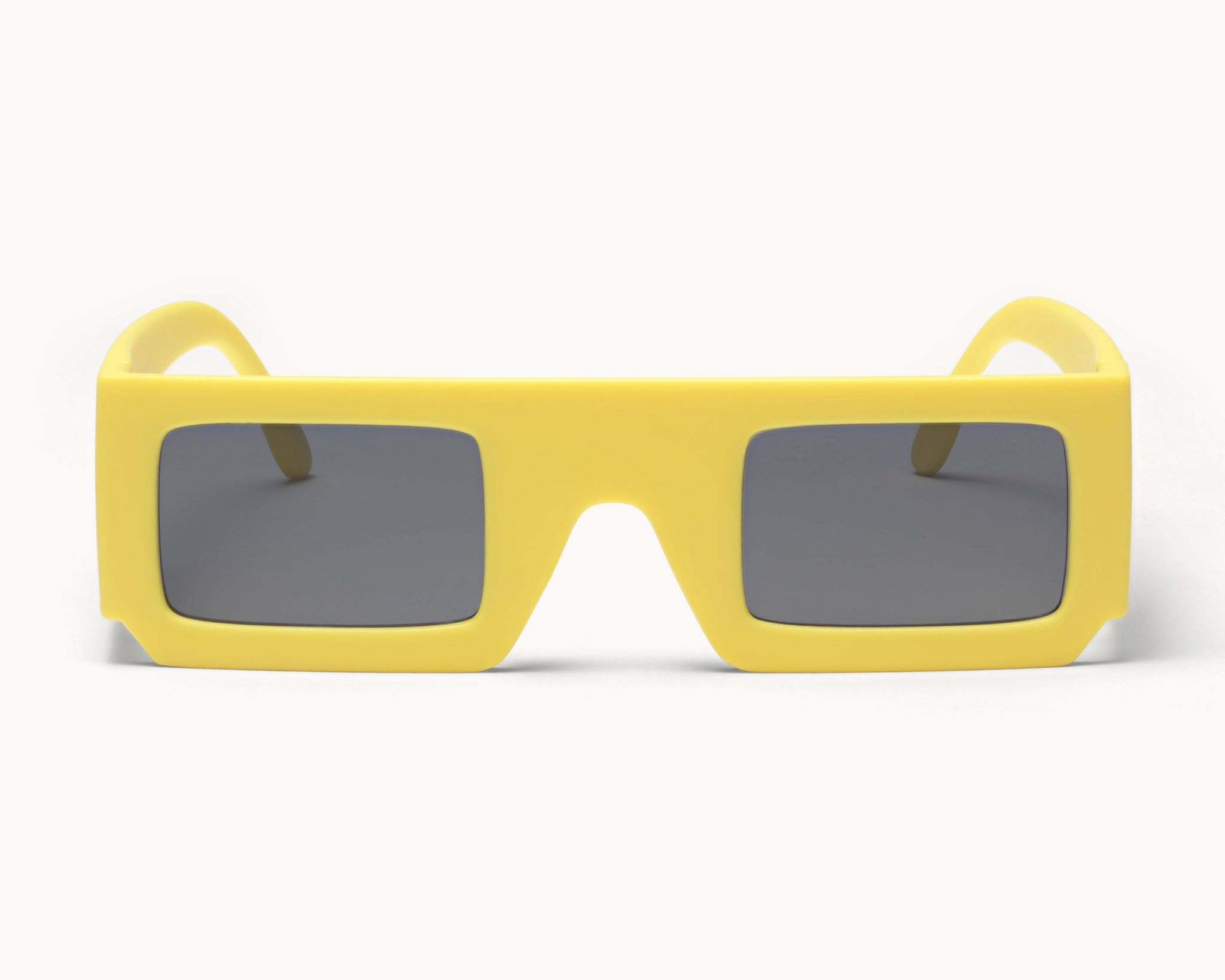 3D Nordic - gule retro oversized solbriller fra VIDAR EYEWEAR inspirert av ikoniske 3D-IMAX i bærekraftige materialer - sett forfra