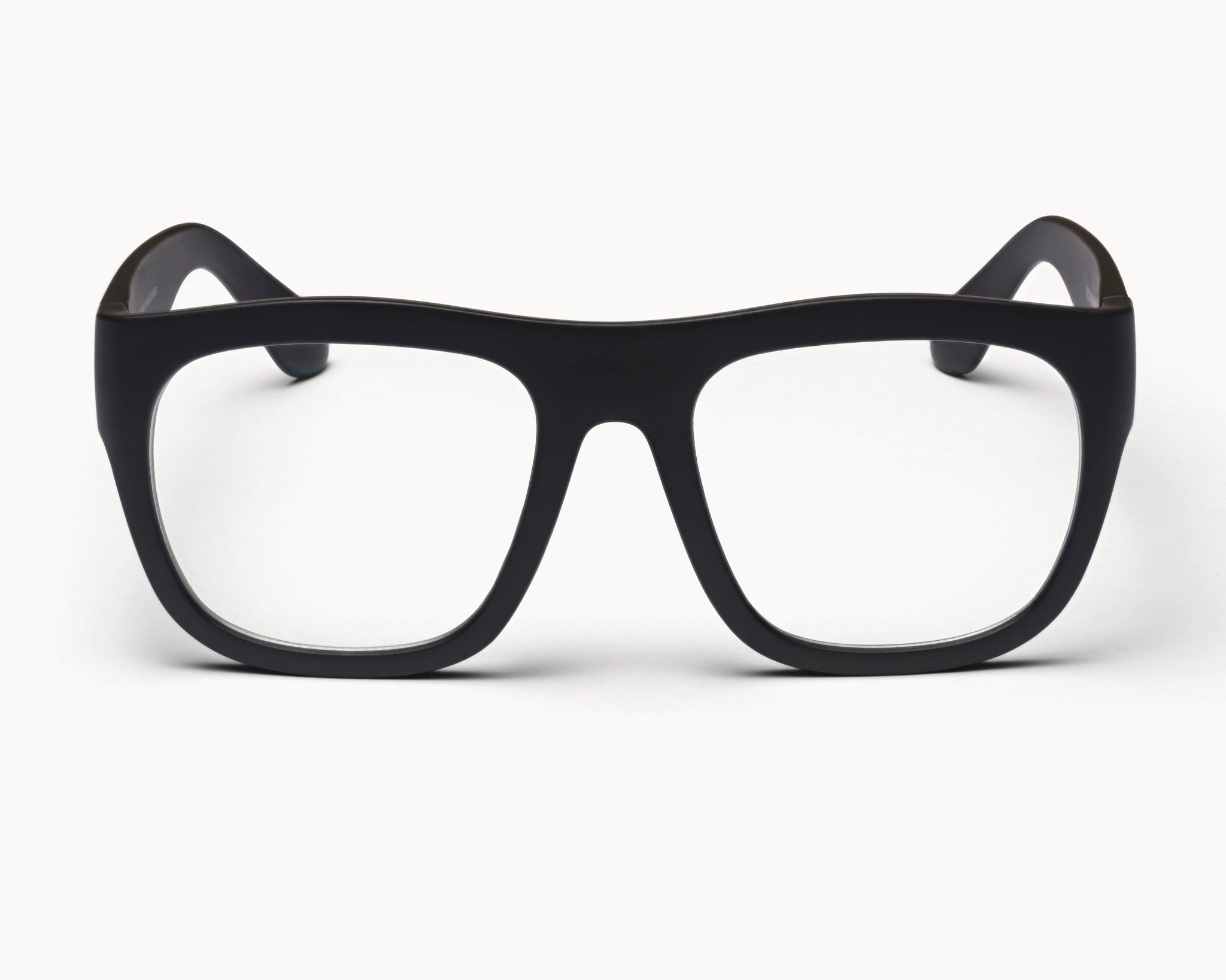 Bærekraftige Classic Ample oversized sorte briller fra VIDAR EYEWEAR med klare glass
