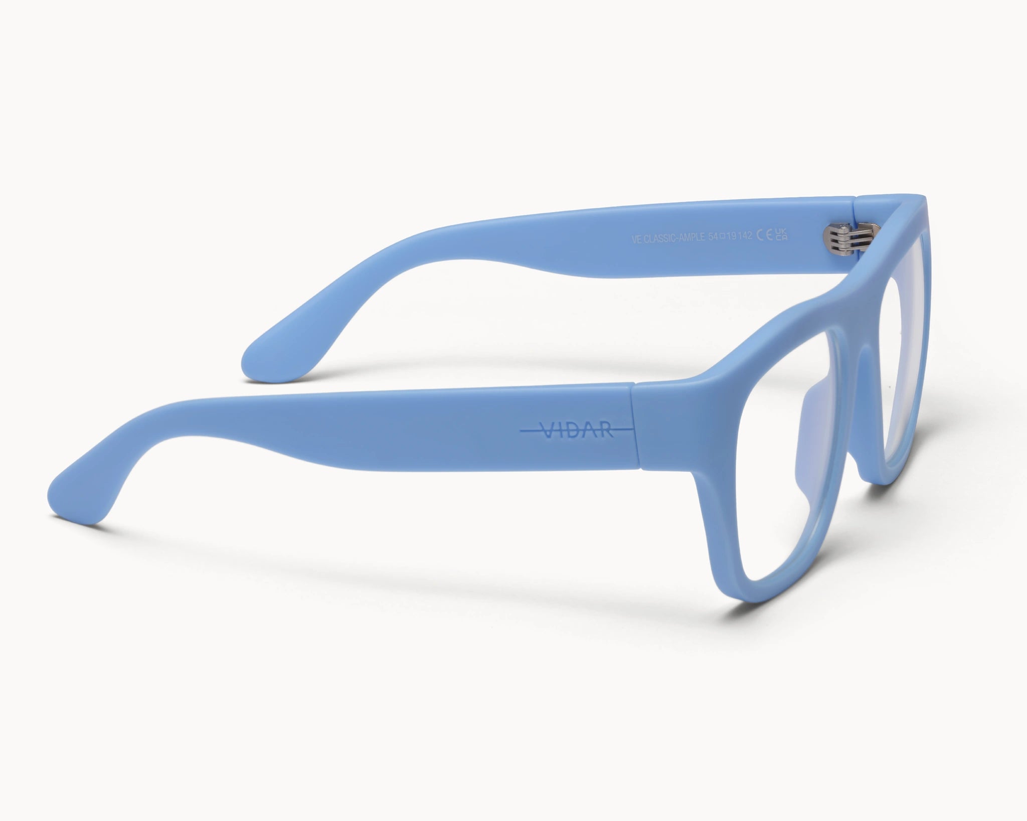 Bærekraftige Classic Ample oversized blå briller fra VIDAR EYEWEAR med klare glass