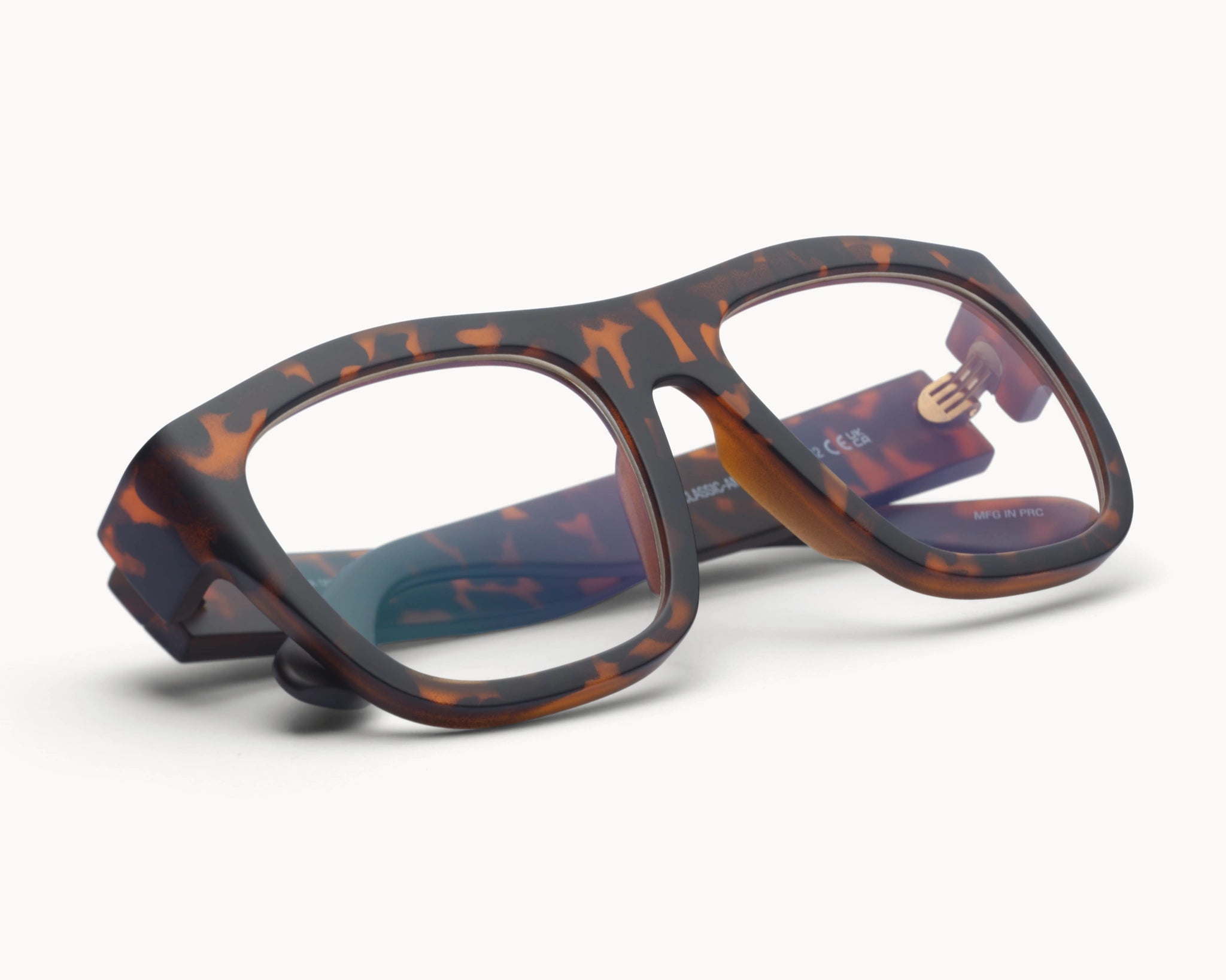 Bærekraftige Classic Ample oversized tortoise briller fra VIDAR EYEWEAR med klare glass