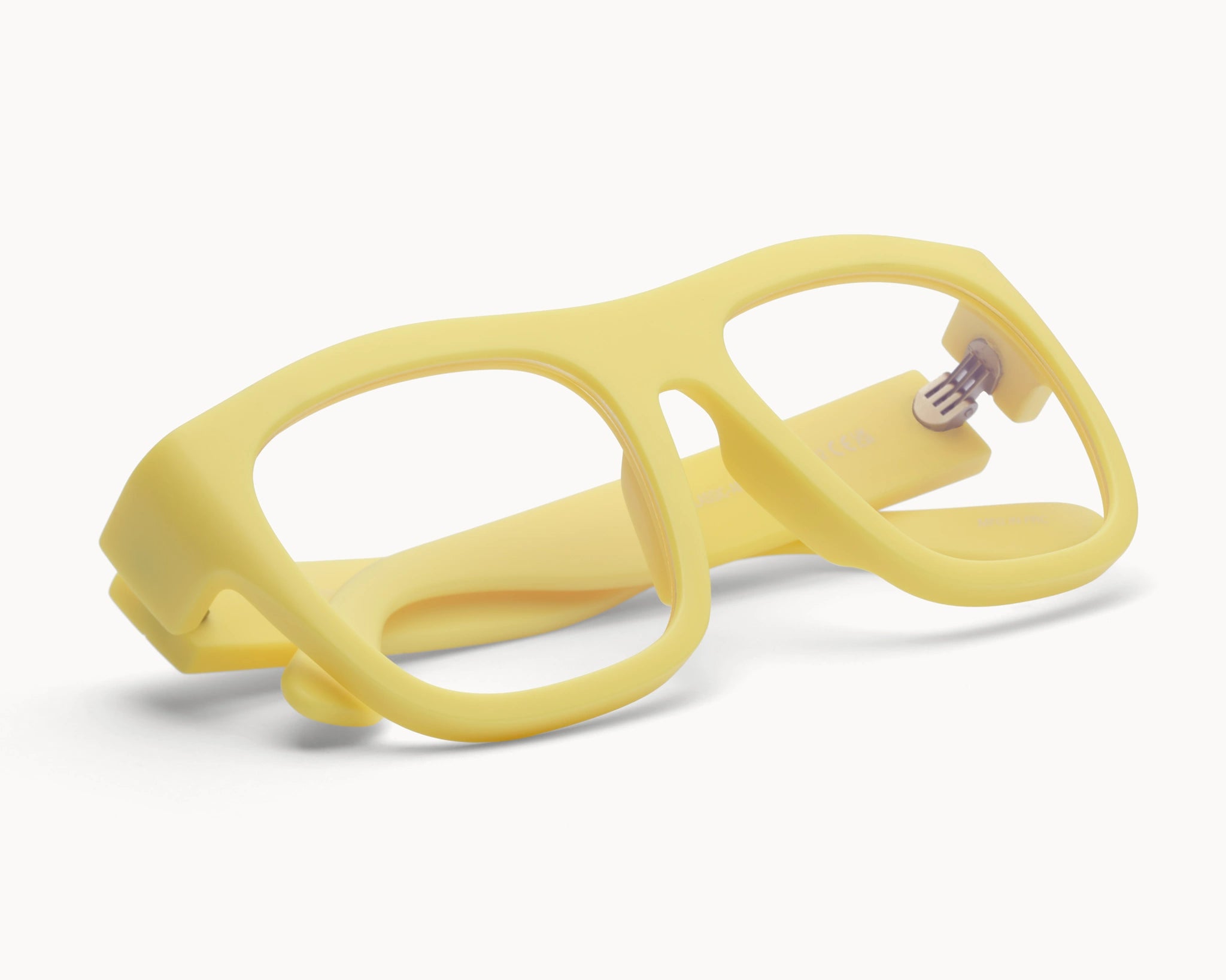 Bærekraftige Classic Ample oversized gule briller fra VIDAR EYEWEAR med klare glass