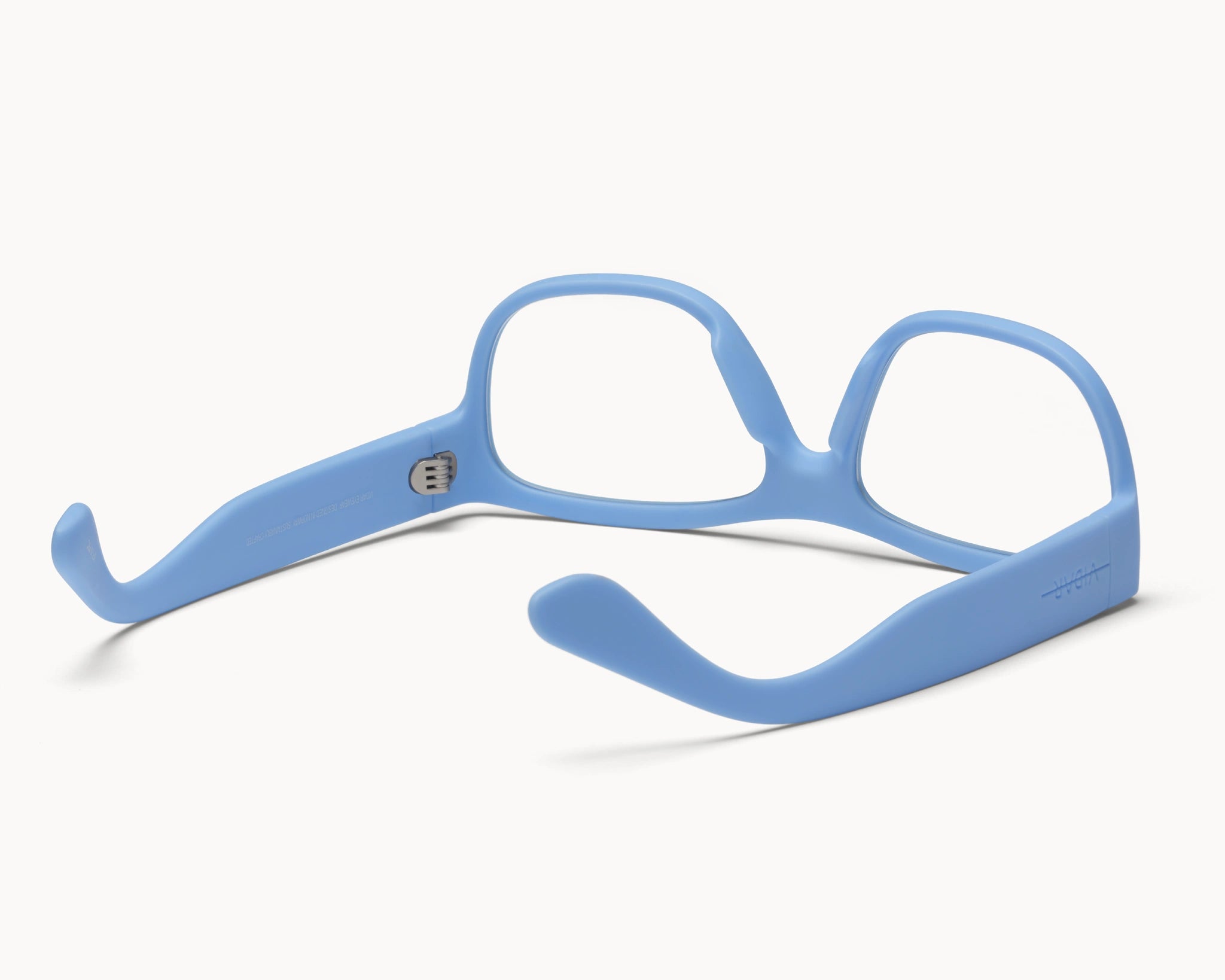 VIDAR EYEWEARs sofistikerte og bærekraftige Classic Petit briller i blå med klare glass